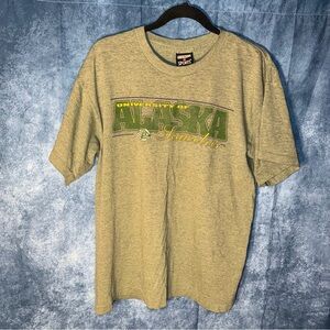VTG Signal Sports Alaska Anchorage Seawolves Shirt L Gray Green NCAA Fan Apparel